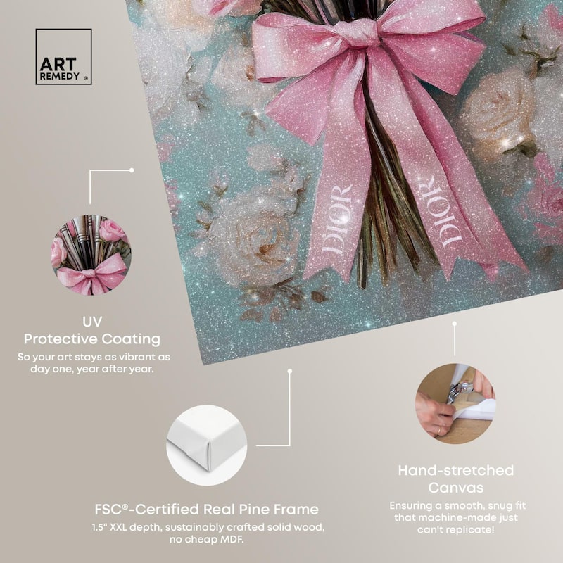 Bouquet of Make Up Brushes Canvas by Art Remedy, Gallery Wrapped