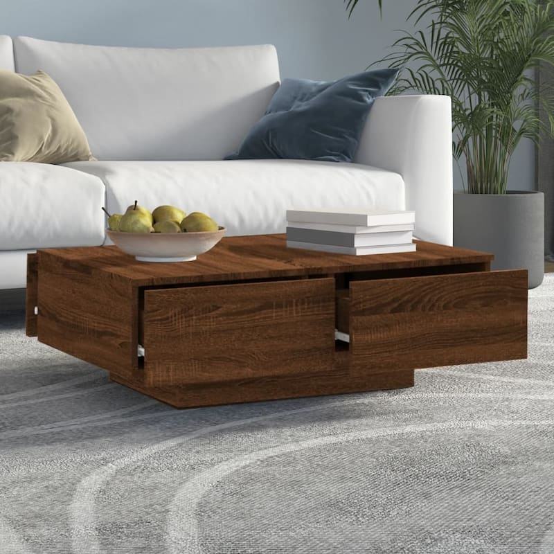 vidaXL Coffee Table Accent Side End Sofa Table for Living Room Engineered Wood - 35.4" x 23.6" x 12.2"