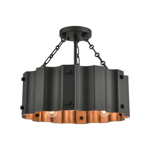 Clausten 3-Light Semi Flush