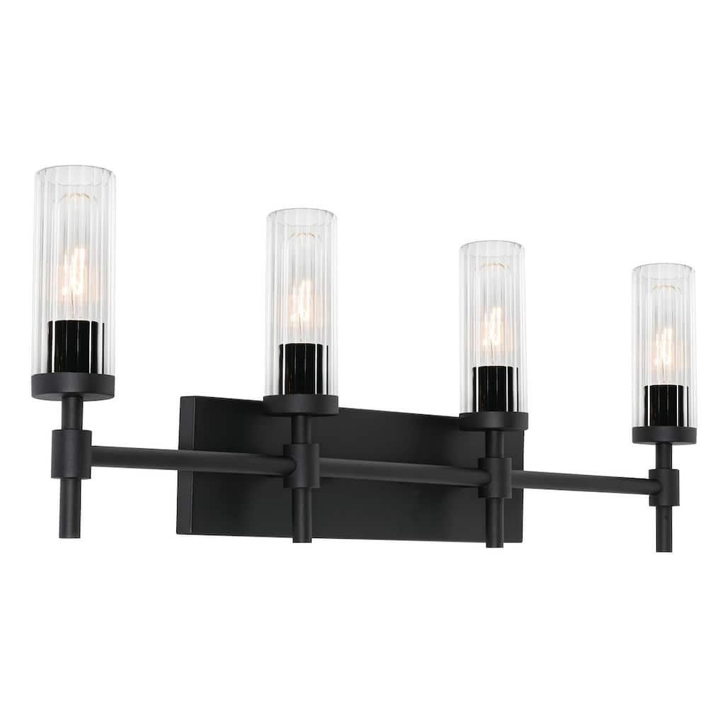 AFX HNTV3011MB Huntington 4 Light 30" Wide Vanity Light with Ribbed