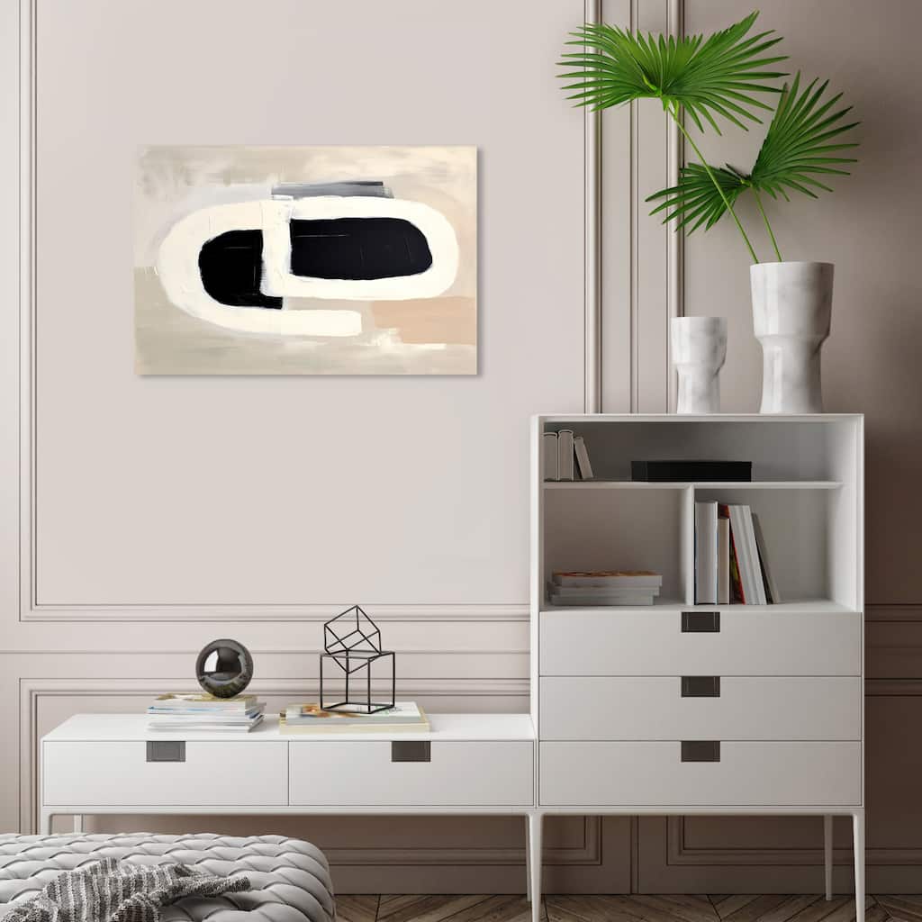 Wynwood Studio Canvas Abstract 3D Glasses White and Ivory Modern & Contemporary Wall Art Canvas Print