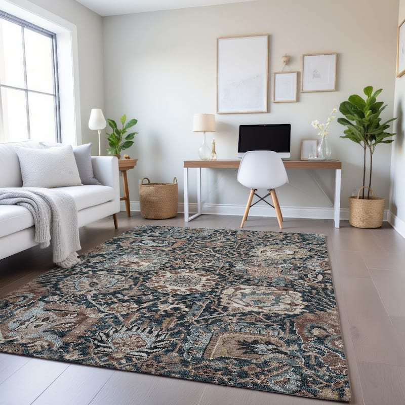 Premium Washable Super Soft Traditional Farmhouse Mayfield Rug - Taupe - 10' x 14'