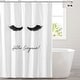 preview thumbnail 1 of 7, LASH OUT LOUD Shower Curtain-Black Lashes White Shy Angel Polyester-1pc 72x72"