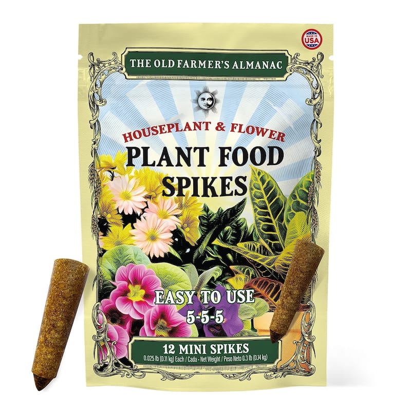 The Old Farmer's Almanac Houseplant & Flower Fertilizer Mini Spikes 6-4-6