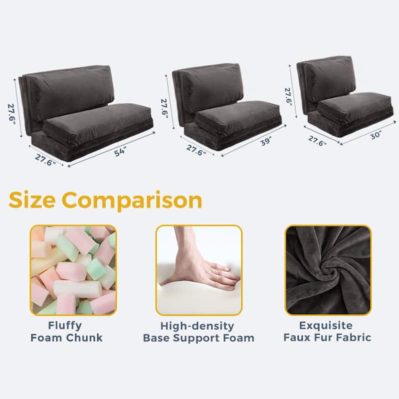 Convertible Folding Couch Sofa Bed with Removable Cover