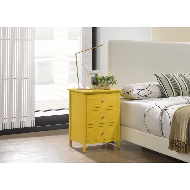 Nightstand with Extra Durability - Real Wood Veneers and Dove Tailed Drawers