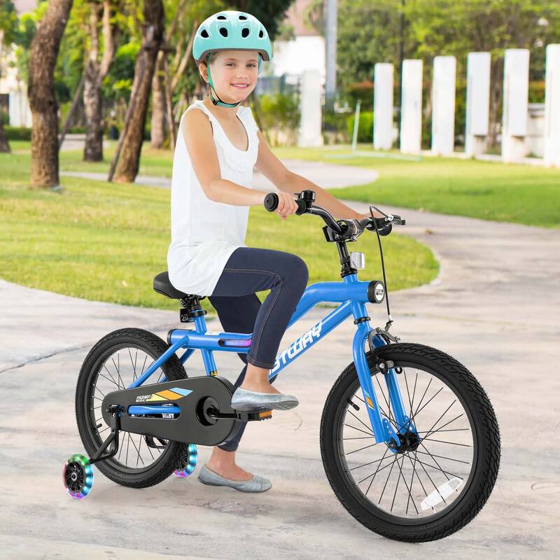 Costway 18" LED Lighted Kids Bike with Adjustable Seat Coaster Brake - See Details