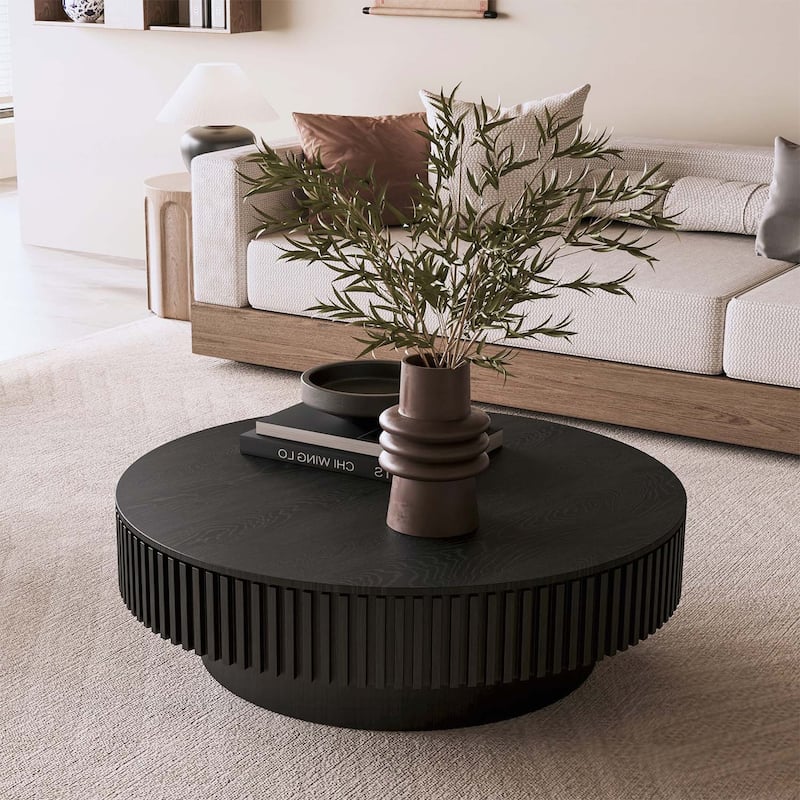 Modern Accent Table with Storage,for Living Room,Bedroom,or Office - Black