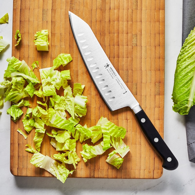 Henckels Classic Precision 7-inch Hollow Edge Rocking Santoku Knife