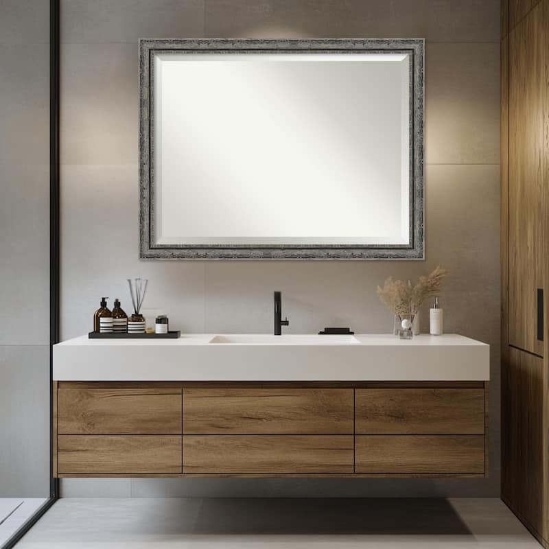 Filigree Beveled Framed Bathroom Vanity Wall Mirror