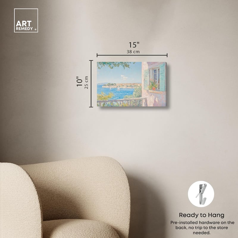 Mediterranean View Canvas by Art Remedy, Gallery Wrapped