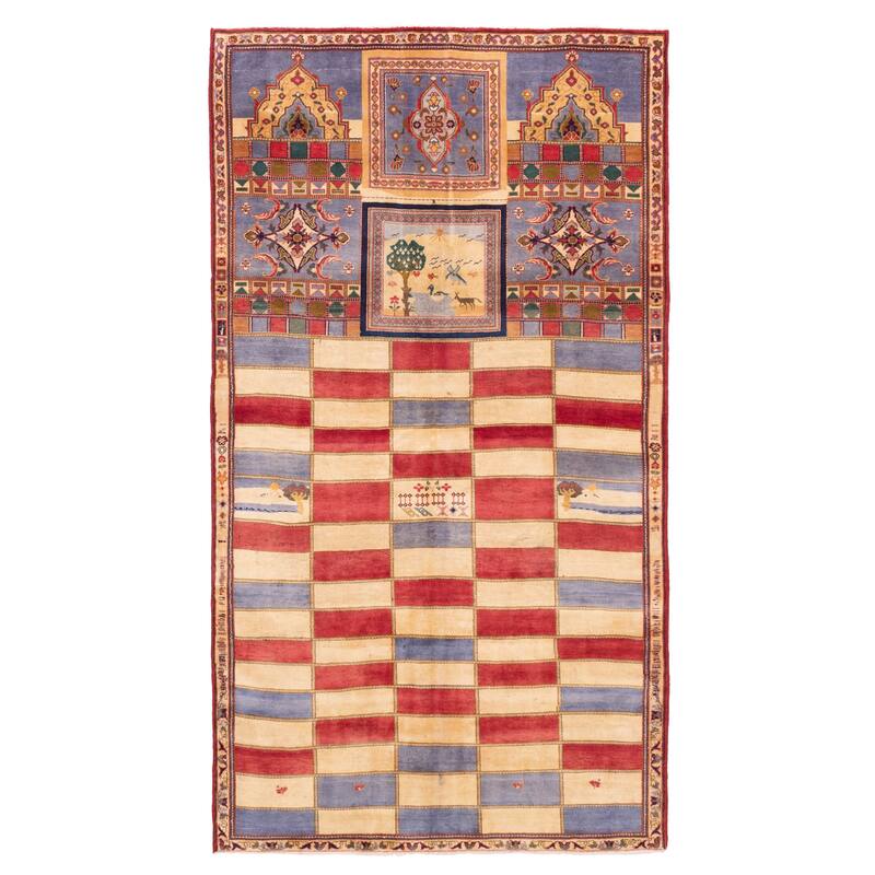ECARPETGALLERY Hand-knotted Kayseri Vintage Red Wool Rug - 5'11 x 10'8