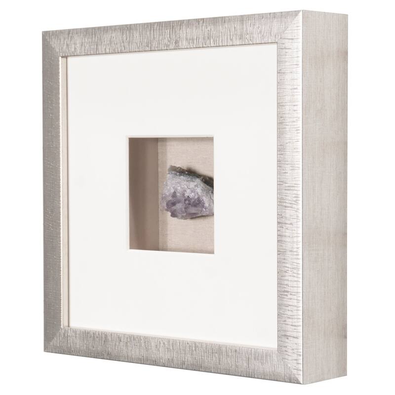 HUJI Handmade Natural Crystal Shadow Box Wall Decor Set of 2 for Bedroom Bathroom