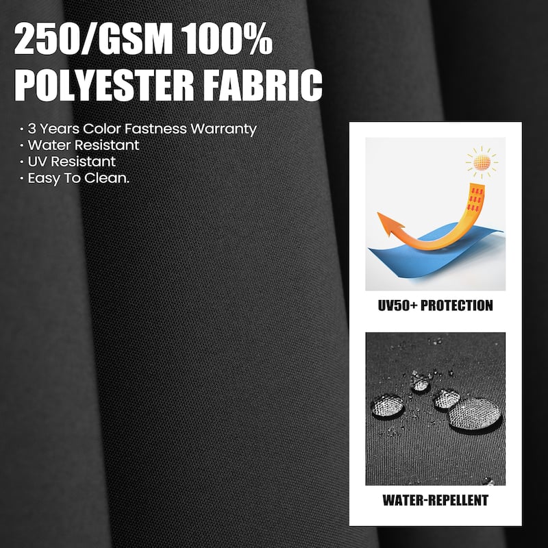 11.5-foot Outdoor Double Top Round Canopy Offset Cantilever Umbrella