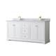 Option White / White Carrara Marble Top / Brushed Gold