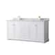 Option White / White Carrara Marble Top / Brushed Gold