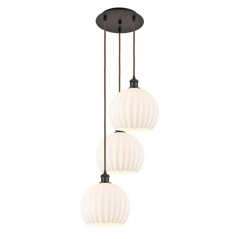 Innovations Lighting 113B-3P-42-17 White Venetian Pendant White
