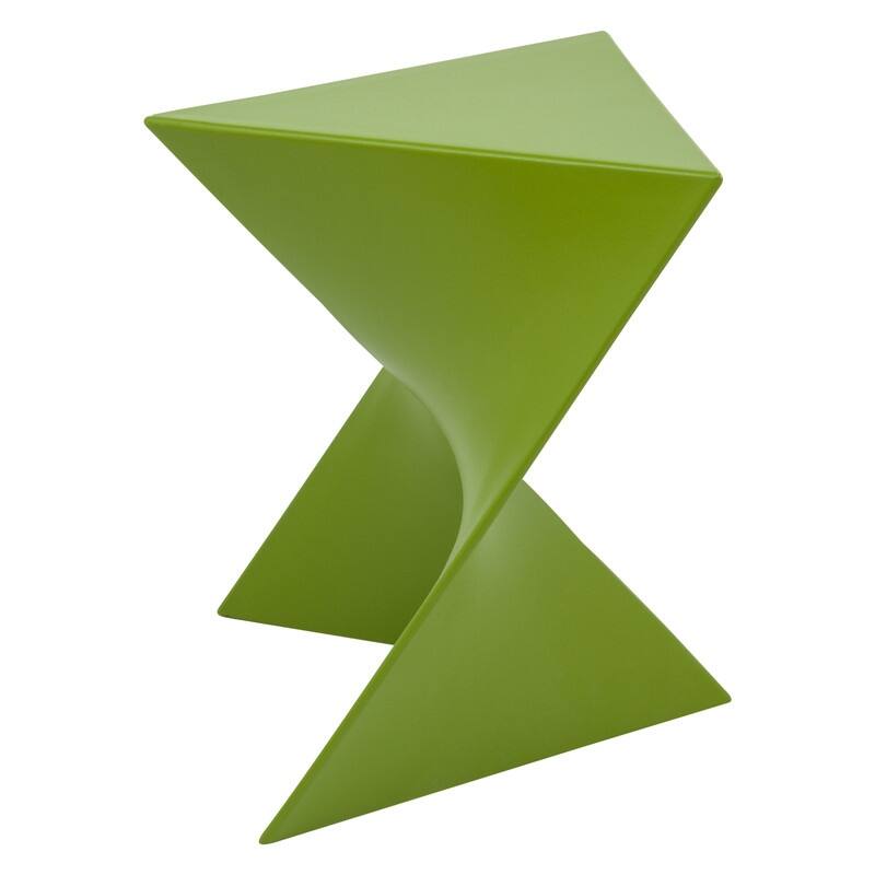 Randolph Modern Indoor Lightweight Side Table with Triangular Curved Design Accent End Table for Home Living Room or Bedroom