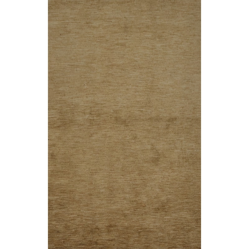 Hand Knotted Oriental 100% Wool Carpet Tribal Contemporary Yellow & Gold Gabbeh Area Rug - 5' 11'' X 4' 0''