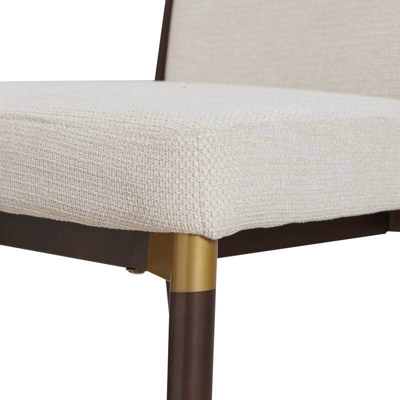 Christopher Knight Home - LuxeCraft Modern Upholstered Metal Base Counter Stool with Solid Back Design (Set of 2)