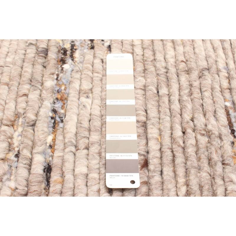 ECARPETGALLERY Braid weave Sienna Taupe Wool Rug - 5'3 x 8'0