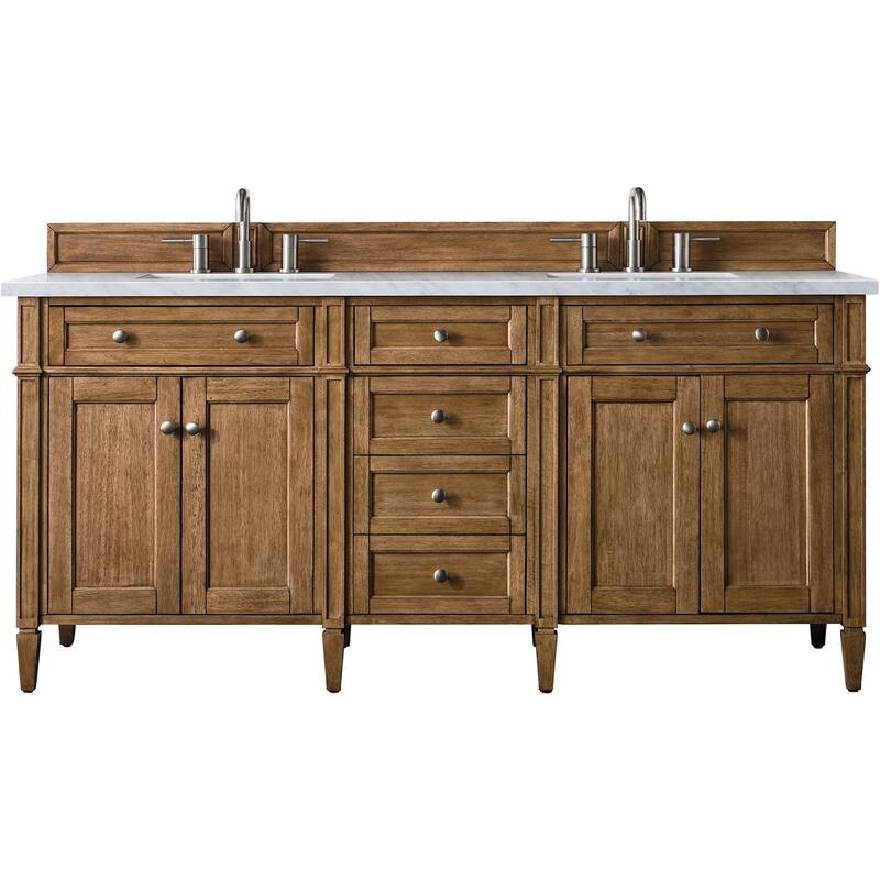 James Martin Vanities 650-V72-FEJP Brittany 72" Free Standing Double - Saddle Brown