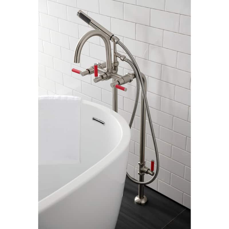 Kingston Brass Concord Floor Mounted Tub Filler with Built-In Diverter