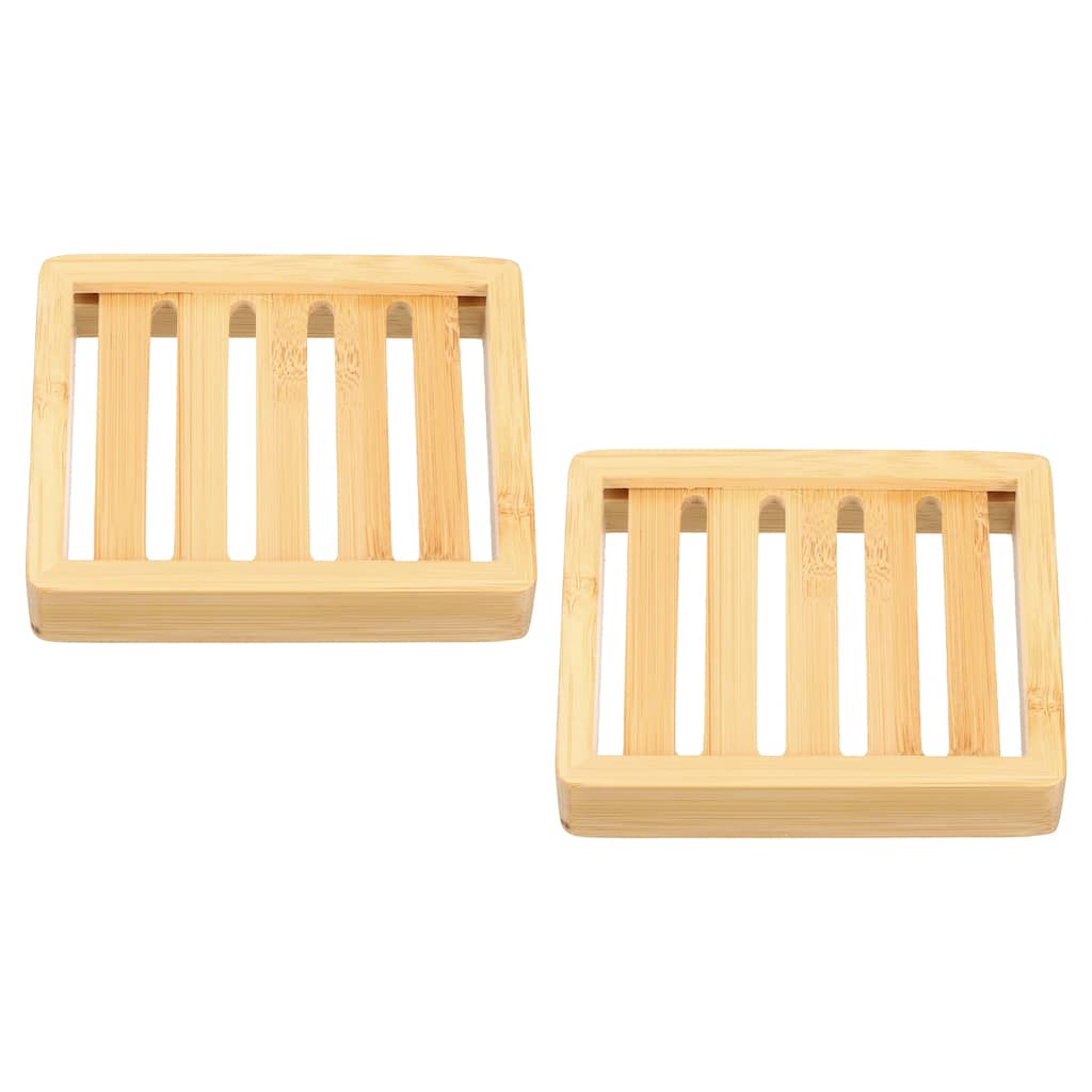 Wooden Soap Tray, Wooden Soap Dish, Natural Bamboo Soap Holder, Rectangle - Wood Color