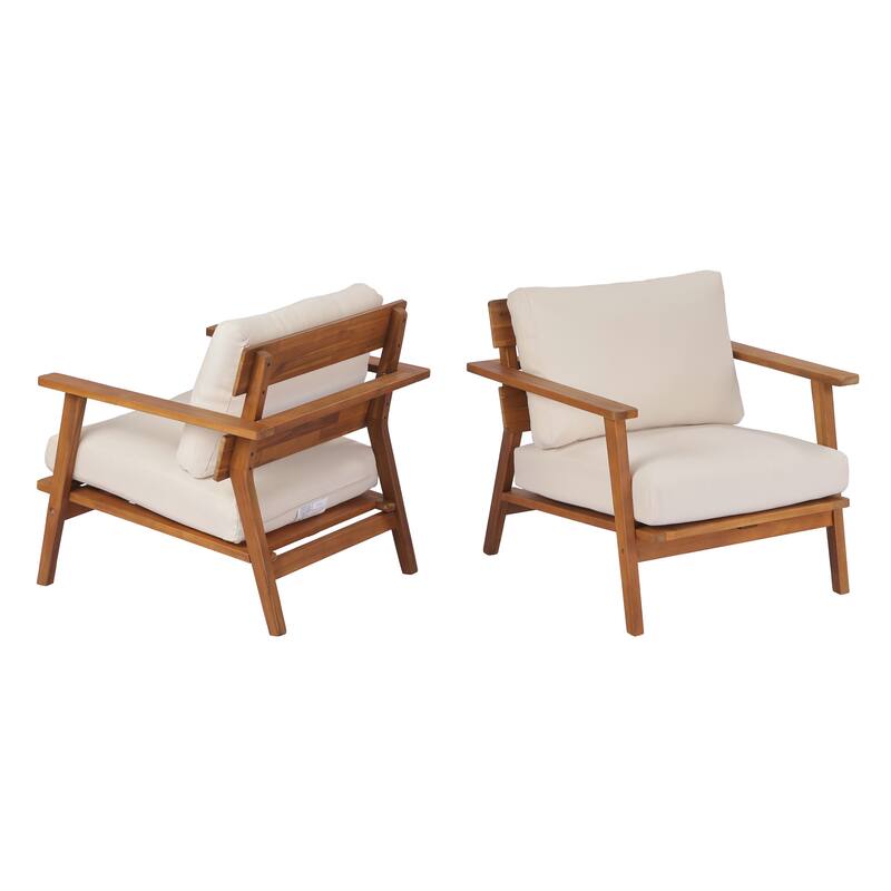 Christopher Knight Home - Mid-Century Modern Acacia Wood Outdoor Club Chair