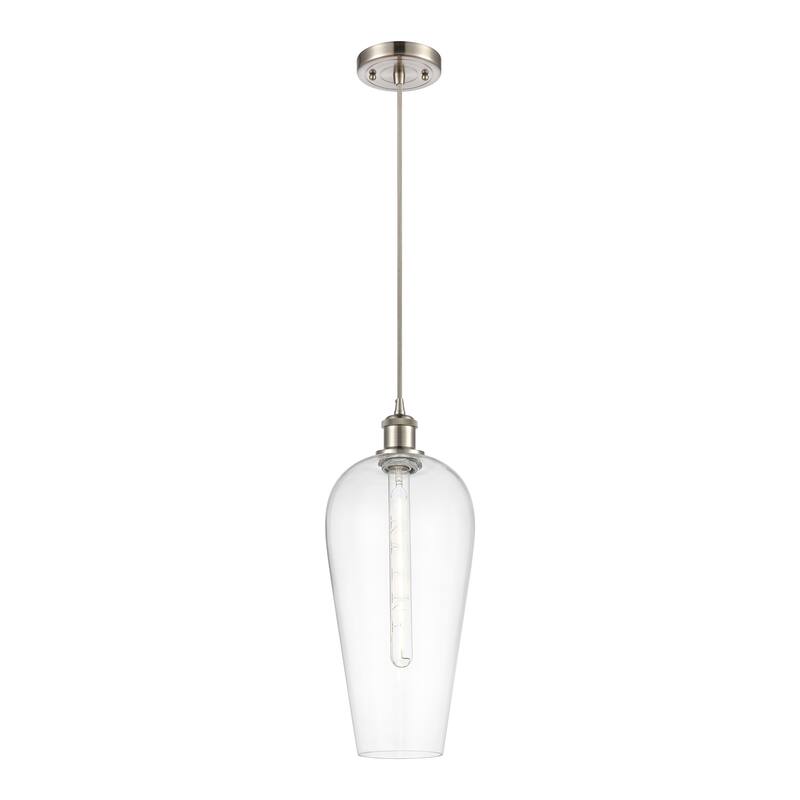 Innovations Lighting Endless Possibilities Ballston - Chelsea - 1 Light 8" Cord Hung Mini Pendant - Clear/Brushed Satin Nickel