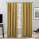 Sun Zero Evelina Faux Dupioni Silk Blackout Curtain Panel, Single Panel - 50 x 95 - Gold