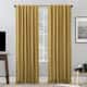 Sun Zero Evelina Faux Dupioni Silk Thermal Blackout Curtain Panel, Single Panel - 50x95 - Gold