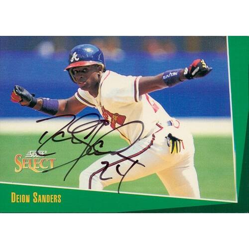 Shop Signed Sanders Deion Atlanta Braves 1992 Score Baseball Card