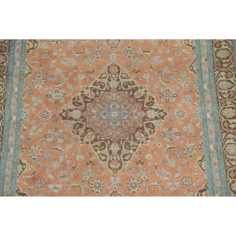 Over-Dyed Mashad Persian Vintage Area Rug Hand-Knotted Wool Carpet - 6'4"x 9'5"
