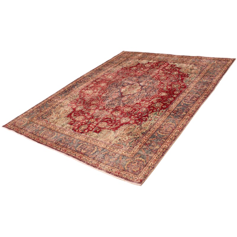 ECARPETGALLERY Hand-knotted Antalya Vintage Red Wool Rug - 9'6 x 12'3