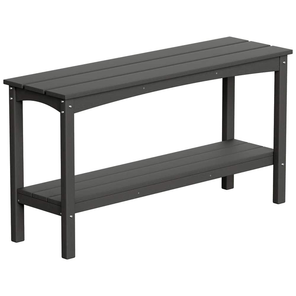 Laguna Hdpe All Weather Outdoor Patio Two Shelf Table
