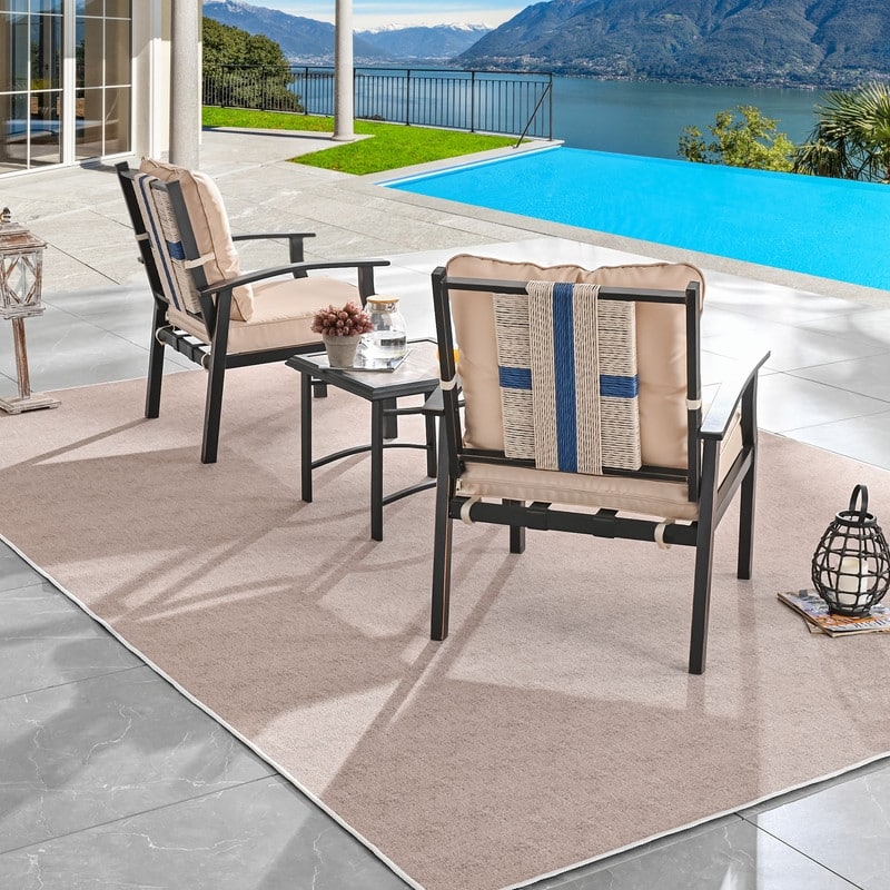 Y23 Patio Festival Outdoor Metal Seating Group with Cushions