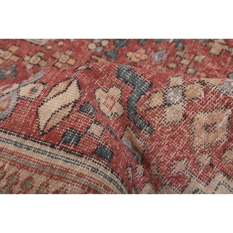 ECARPETGALLERY Hand-knotted Kayseri Vintage Red Wool Rug - 6'3 x 9'2