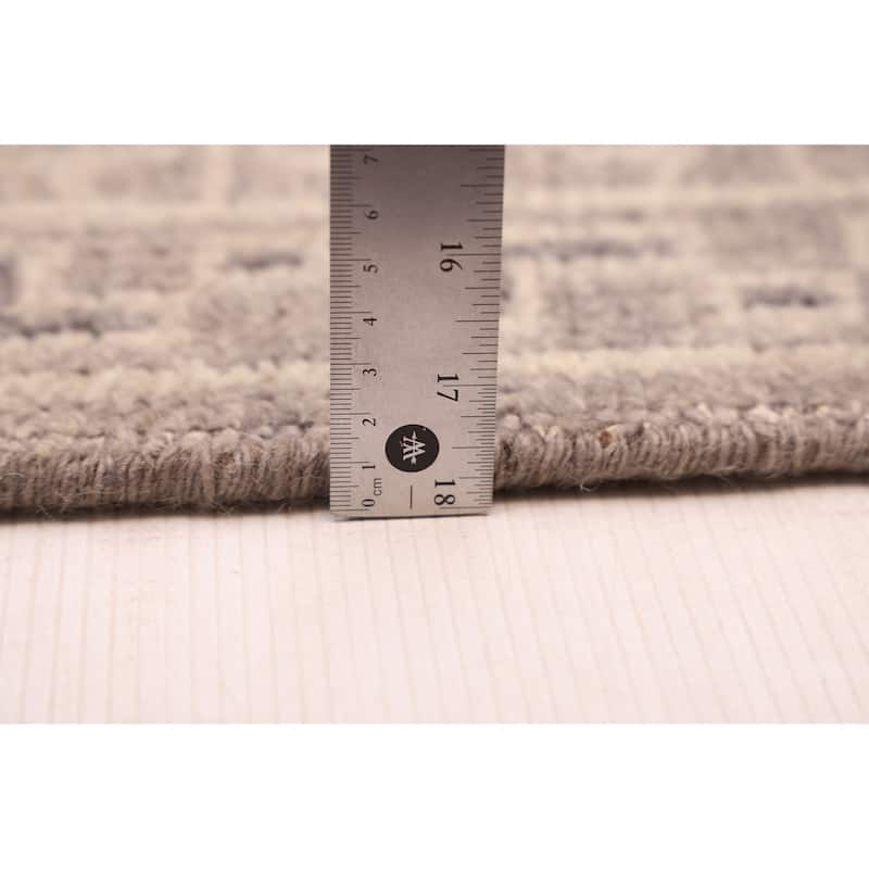 ECARPETGALLERY Hand-knotted Elysian Grey Wool Rug - 9'0 x 12'2