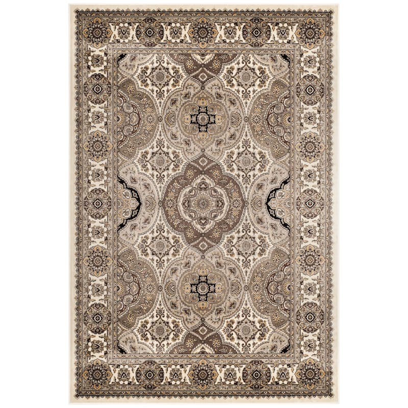 SAFAVIEH Atlas Mahala Traditional Oriental Viscose Rug - 5'3" x 7'7" - Taupe/Ivory - Rectangle