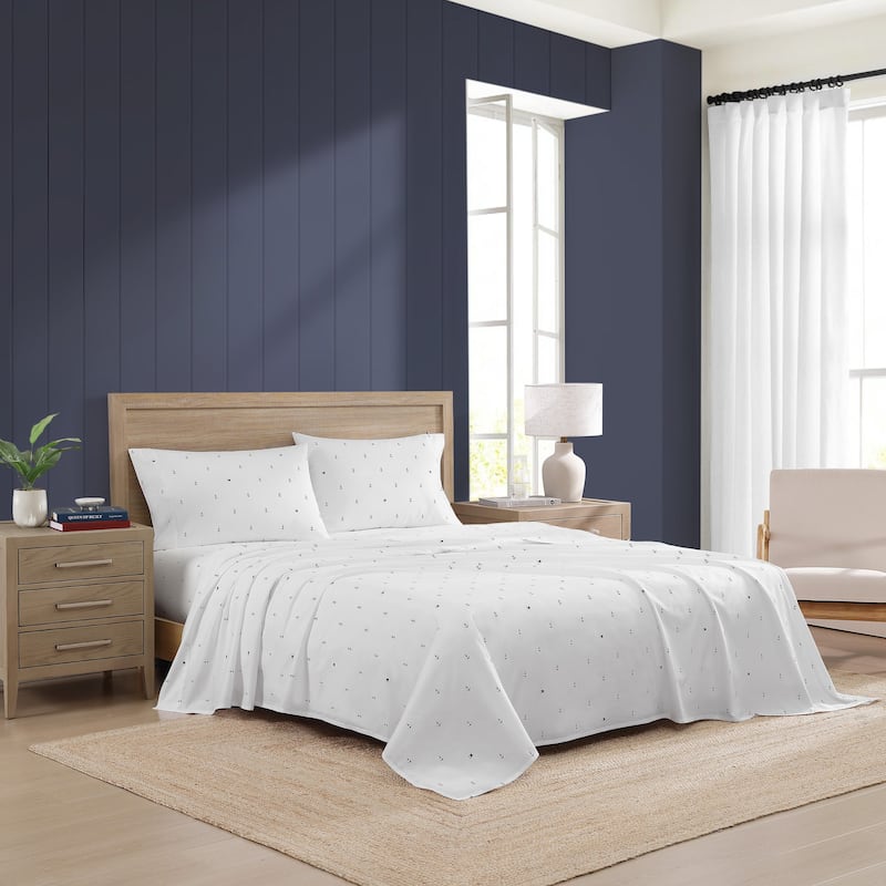 Tommy Hilfiger Printed Cotton Percale Sheet Set