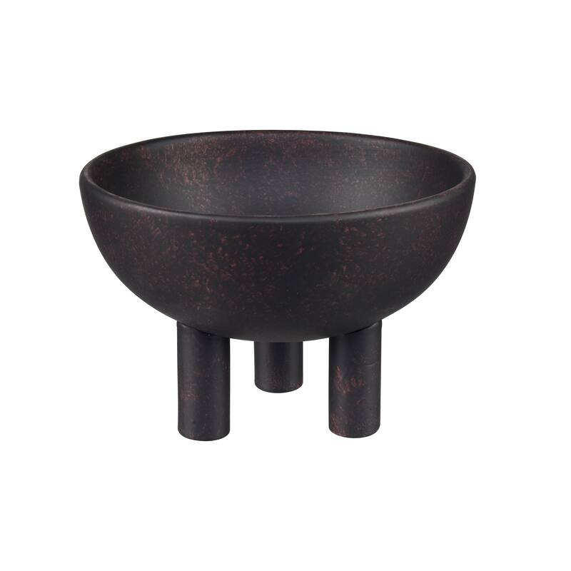 Elk Home Booth Black Earthenware 6.25 Inch Wide Bowl