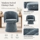preview thumbnail 7 of 8, 21.5" Wide Upholstered Swivel Barrel Vanity Stool with Pedestal Base