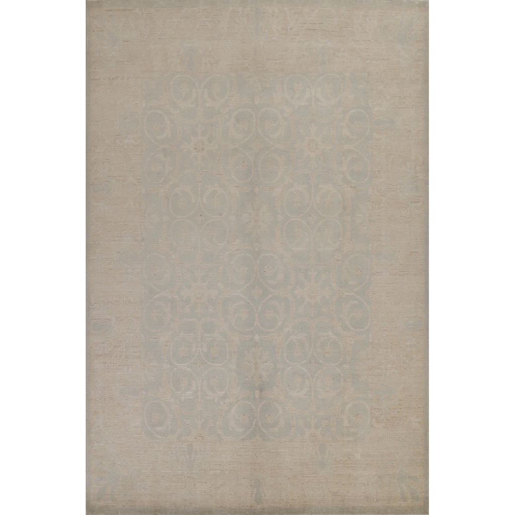 Vegetable Dye Muted Khotan Turkish Oriental Wool Area Rug Hand-knotted - 7'10" x 10'3"