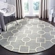 preview thumbnail 9 of 82, SAFAVIEH Handmade Cambridge Tula Modern Moroccan Wool Rug 6' Round - Silver/Ivory - Round