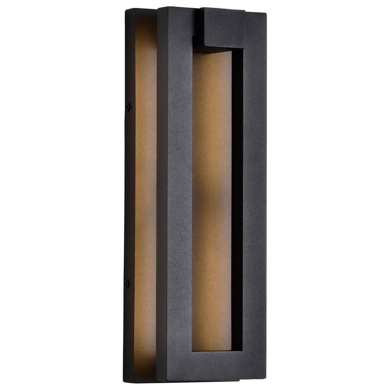 Crew 32 Watt 15 Inch LED Outdoor Sconce Sand Black Finish - Sand Black