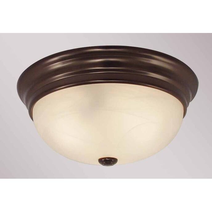 Volume Lighting V7570 Marti 1 Light 11" Flush Mount Ceiling Fixture - Antique Bronze