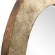 preview thumbnail 4 of 5, Allan Andrews Round Wood Framed Textured Metal Wall Mirror - 36"D