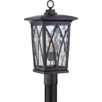 Grover 1-Light Outdoor Post Mount in Mystic Black