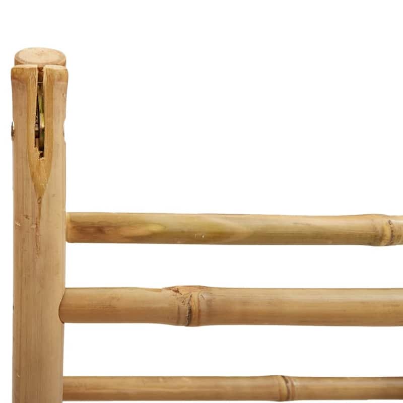 vidaXL Towel Ladder Natural Bamboo Bamboo Double Towel Ladder - 35.4 x 19.7 x 39.4